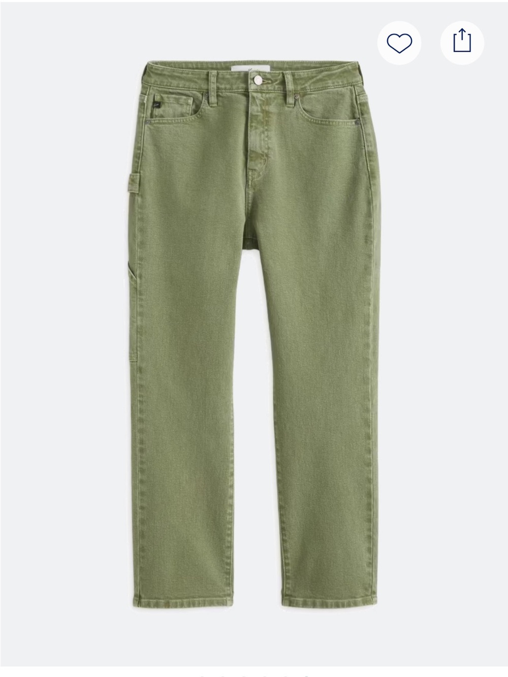 KAN CAN Marlo High Rise Straight Jean size 10 Olive